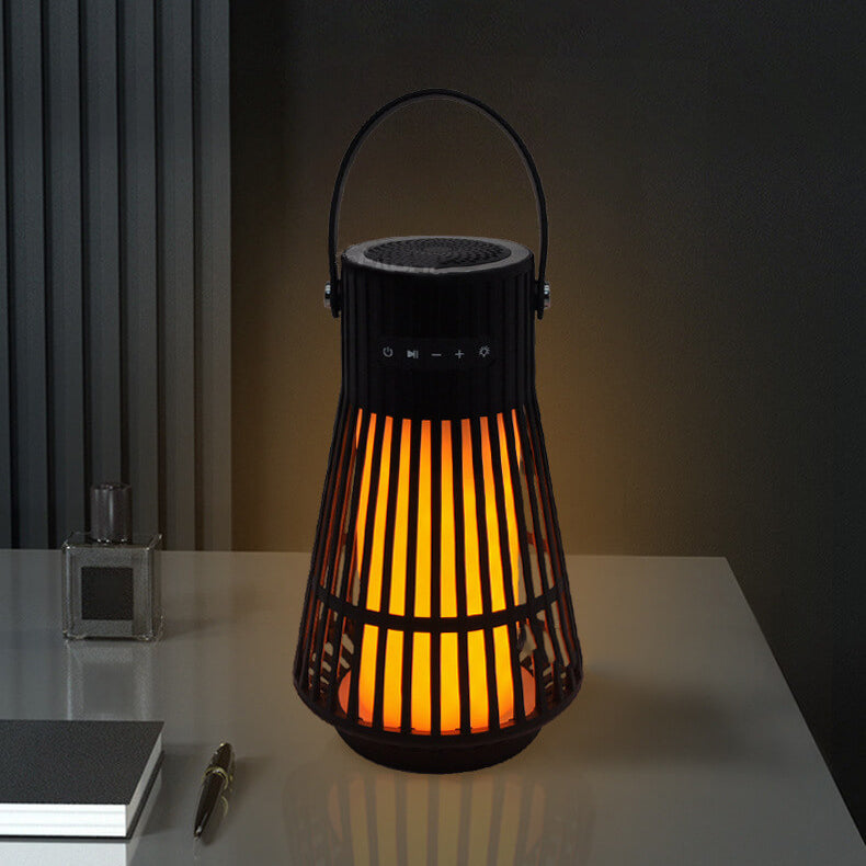 Wasserdichter Kunststoff-Hohlstab-Lampenschirm LED Bluetooth-Lautsprecher Außenlampe
