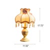 Französische rustikale Tischlampe mit 1 Lampe aus Kunstharz mit Rosenquaste