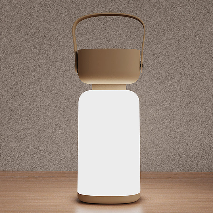 Moderne Einfachheit Wasserdichte Tragbare Kunststoff ABS Zylinder LED Tischlampe Außenbeleuchtung Für Außenpatio