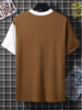 Robert - stylisches farbblock-t-shirt mit kurzen armeln und rundhalsausschnitt