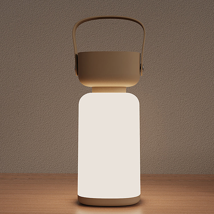 Moderne Einfachheit Wasserdichte Tragbare Kunststoff ABS Zylinder LED Tischlampe Außenbeleuchtung Für Außenpatio