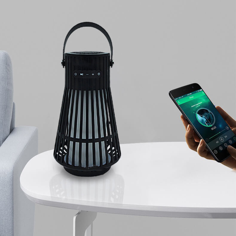 Wasserdichter Kunststoff-Hohlstab-Lampenschirm LED Bluetooth-Lautsprecher Außenlampe