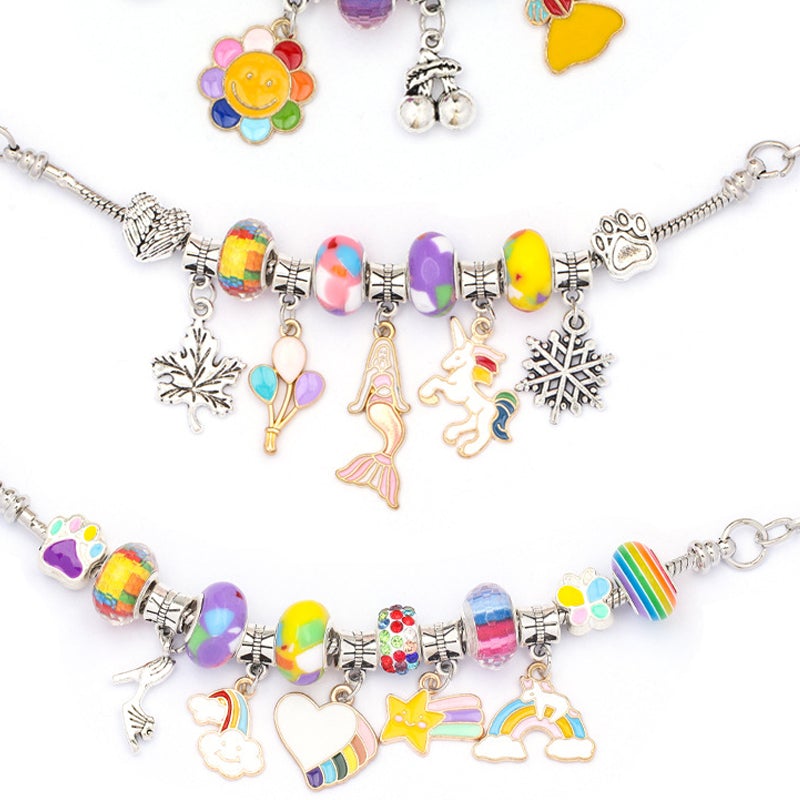 SparkleCraft™ | Kristall-Charm-Armband-Set