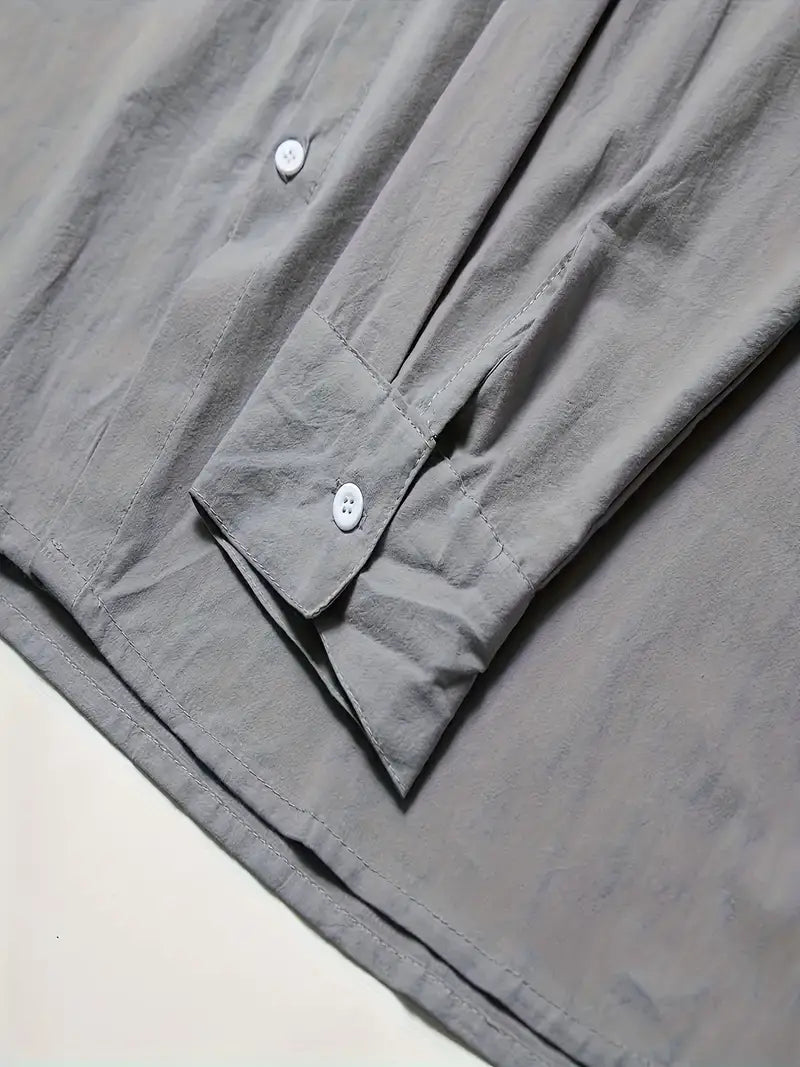 Owen – lässiges langarmshirt in volltonfarbe