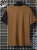 Robert - stylisches farbblock-t-shirt mit kurzen armeln und rundhalsausschnitt