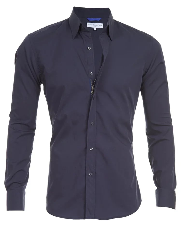 Jürgen™ - Oxford Stretch Zipper Blouse