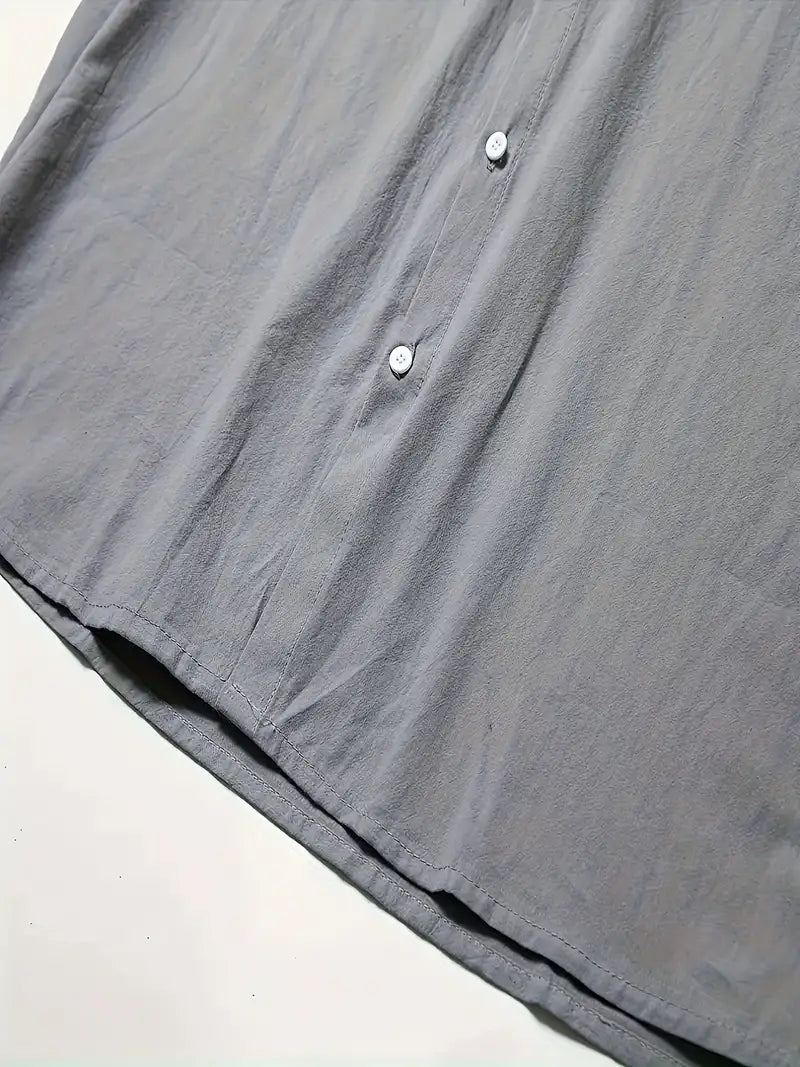 Owen – lässiges langarmshirt in volltonfarbe