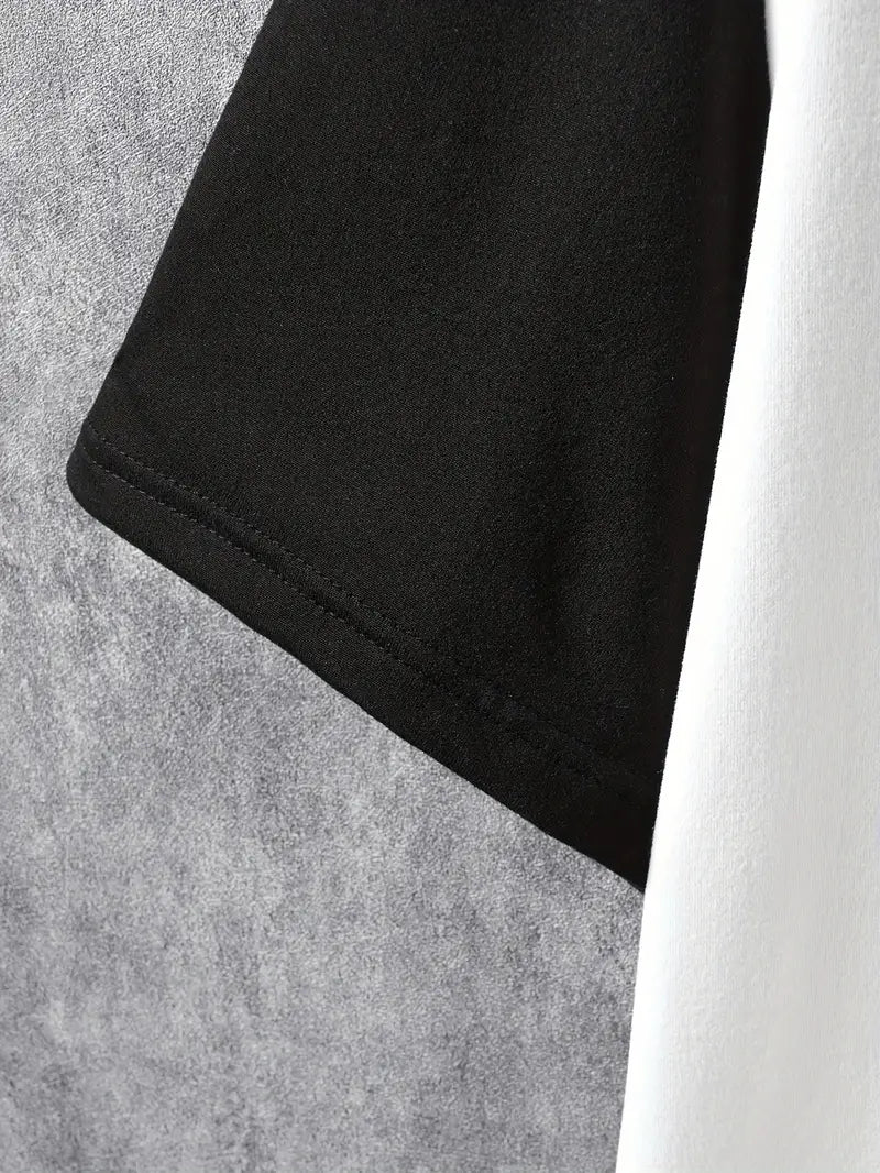 Robert - stylisches farbblock-t-shirt mit kurzen armeln und rundhalsausschnitt