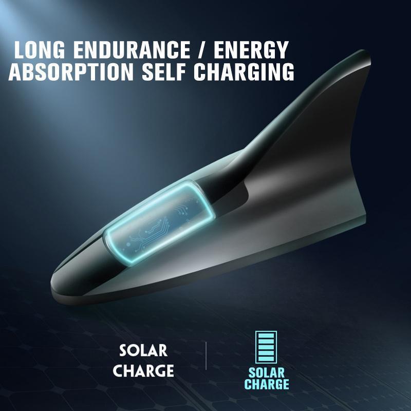 SolarFin™ - Solarstrom Auto Haifischflossen-Dachantenne LED-Blitzlicht
