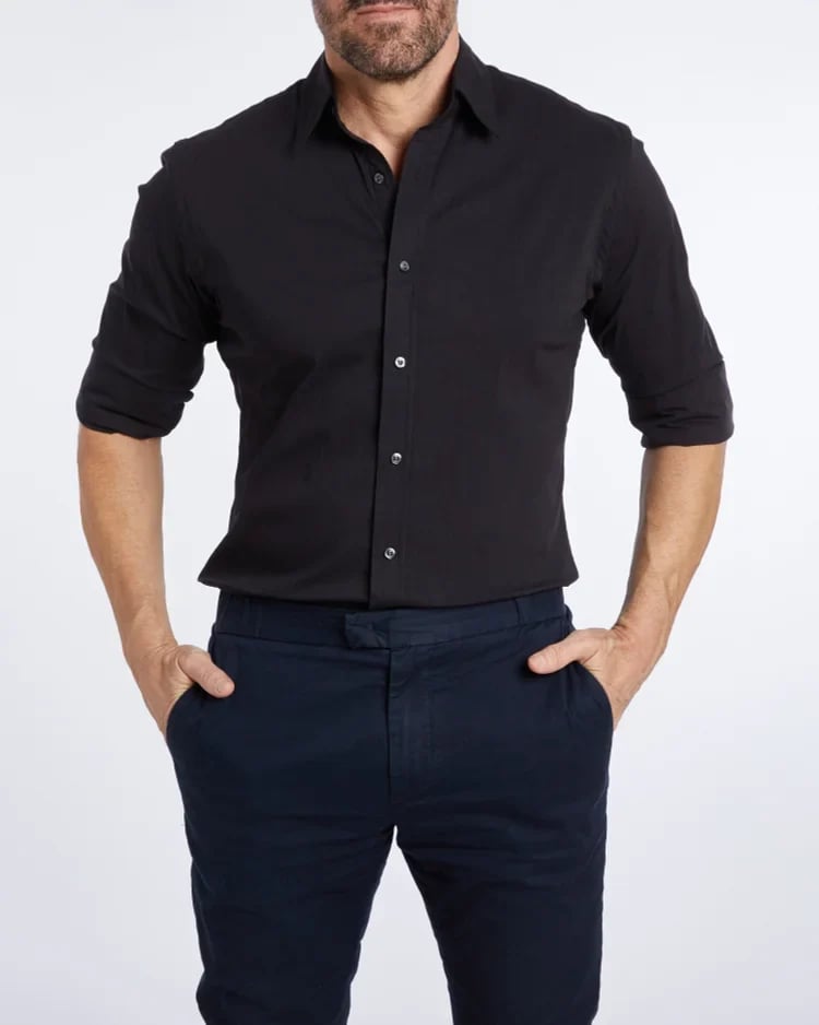 Jürgen™ - Oxford Stretch Zipper Blouse