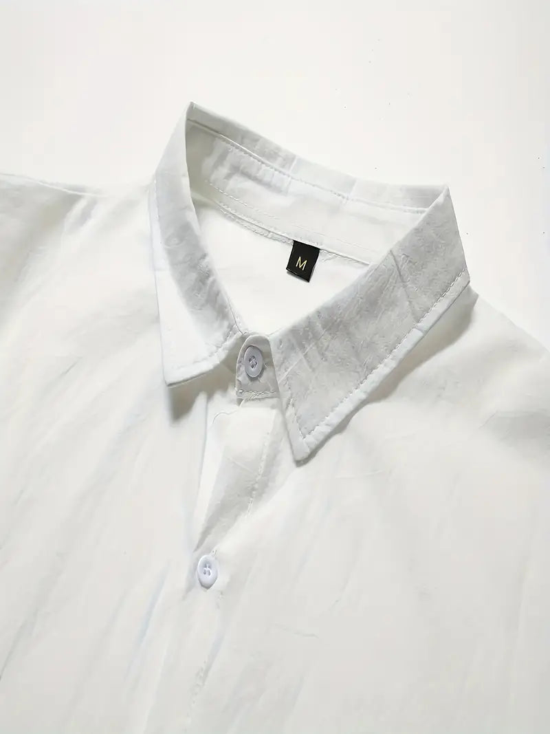 Owen – lässiges langarmshirt in volltonfarbe