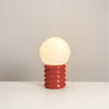 Orangefarbene Vintage Tischlampe mit 1 Lampe aus massivem Glas
