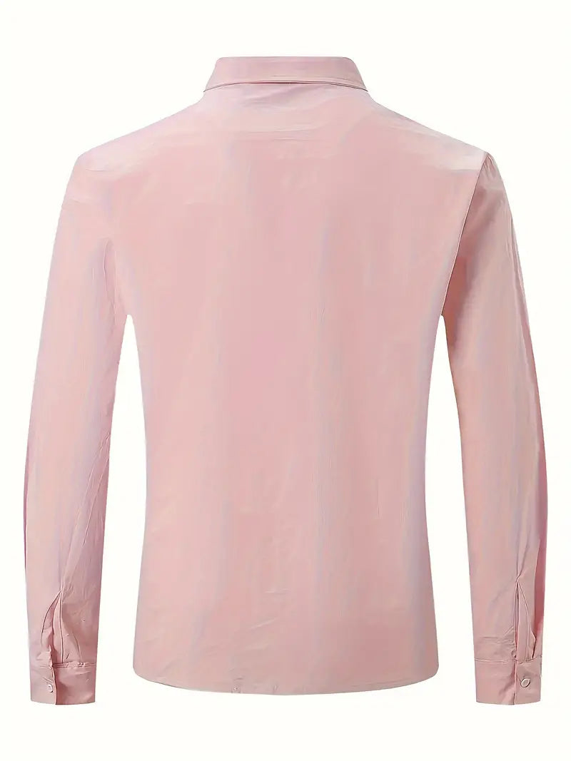 Owen – lässiges langarmshirt in volltonfarbe