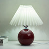 Nordische minimalistische 1-flammige Tischlampe aus Keramik mit Plissee