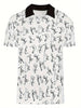 Henry – t-shirt mit strichmännchen-grafikdruck