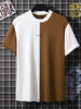 Robert - stylisches farbblock-t-shirt mit kurzen armeln und rundhalsausschnitt