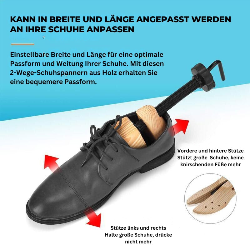 TimberStride™ - Hölzerne Werkzeuge für breite Schuhe