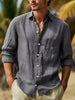 Owen – lässiges langarmshirt in volltonfarbe