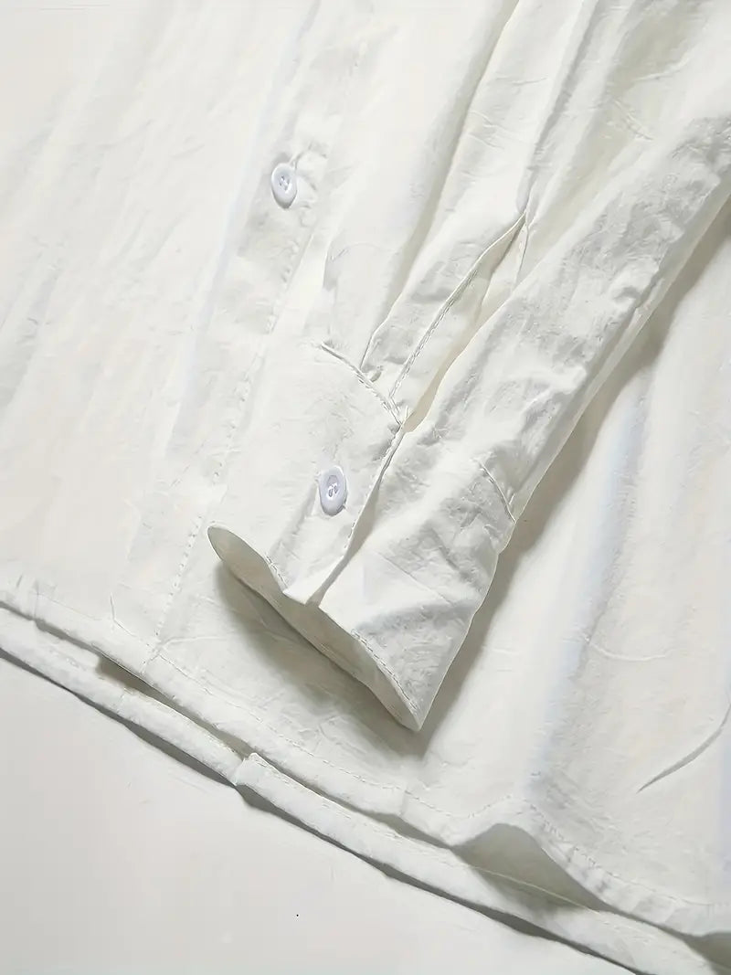 Owen – lässiges langarmshirt in volltonfarbe