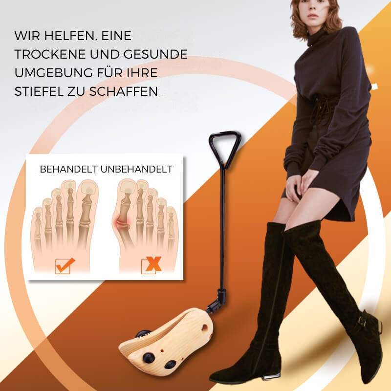 TimberStride™ - Hölzerne Werkzeuge für breite Schuhe