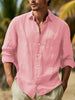 Owen – lässiges langarmshirt in volltonfarbe