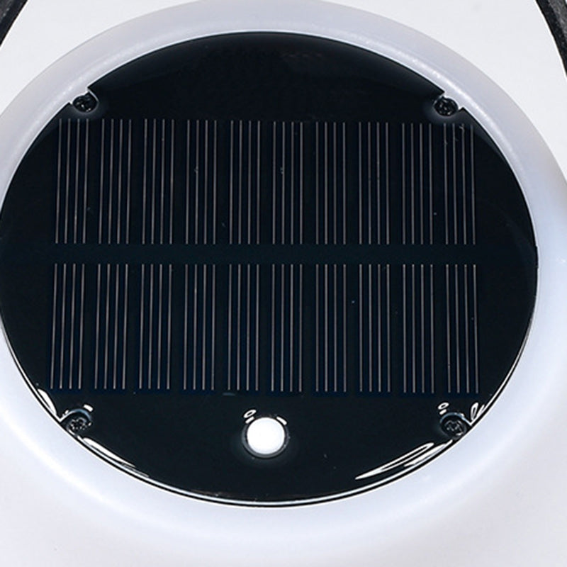 Moderne Minimalistische Solar Wasserdichte Tragbare PE Runde Zylinder Kegel LED Außenlicht Für Außenbereich