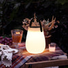 Moderne Minimalistische Solar Wasserdichte Tragbare PE Runde Zylinder Kegel LED Außenlicht Für Außenbereich