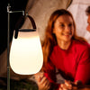 Moderne Minimalistische Solar Wasserdichte Tragbare PE Runde Zylinder Kegel LED Außenlicht Für Außenbereich