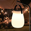 Moderne Minimalistische Solar Wasserdichte Tragbare PE Runde Zylinder Kegel LED Außenlicht Für Außenbereich