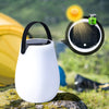 Moderne Minimalistische Solar Wasserdichte Tragbare PE Runde Zylinder Kegel LED Außenlicht Für Außenbereich
