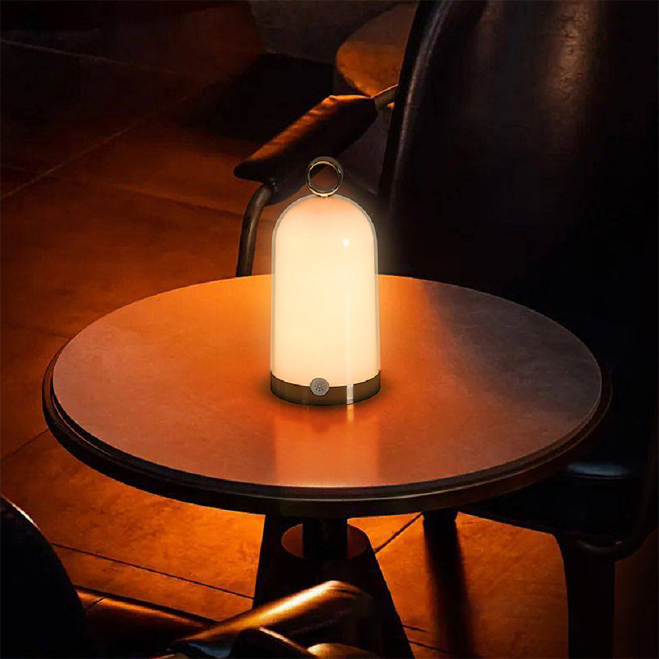Moderne Einfachheit Wasserdichte Wiederaufladbare Zylinder ABS PC LED Tischlampe Außenlicht für Garten