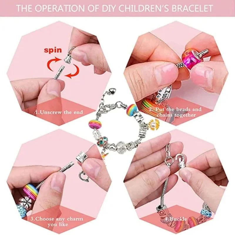 SparkleCraft™ | Kristall-Charm-Armband-Set