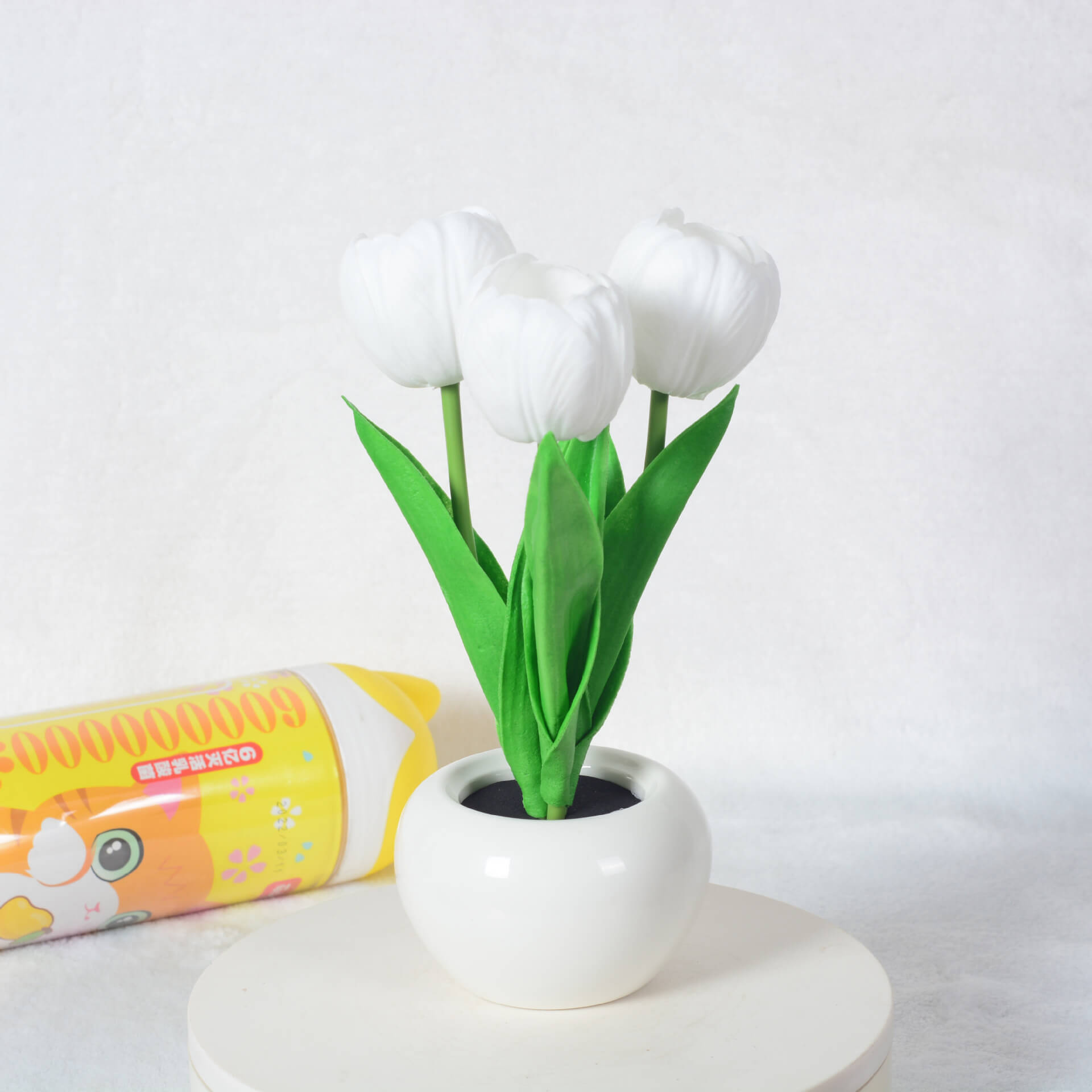 Moderne kreative Simulation Tulpe Pfingstrose LED Nachtlicht Tischlampe