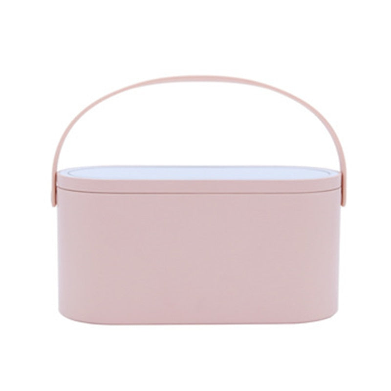 GlamBox™ - Tragbarer LED-Kosmetikspiegel mit Stauraum