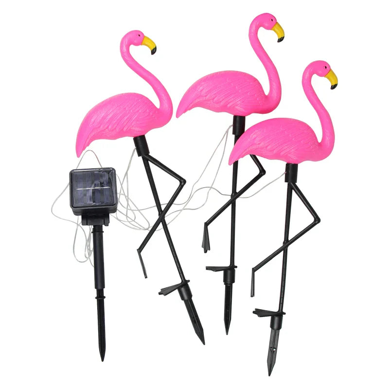 1+1 GRATIS | Glowingo™ Bunte Solarleuchte in Flamingoform