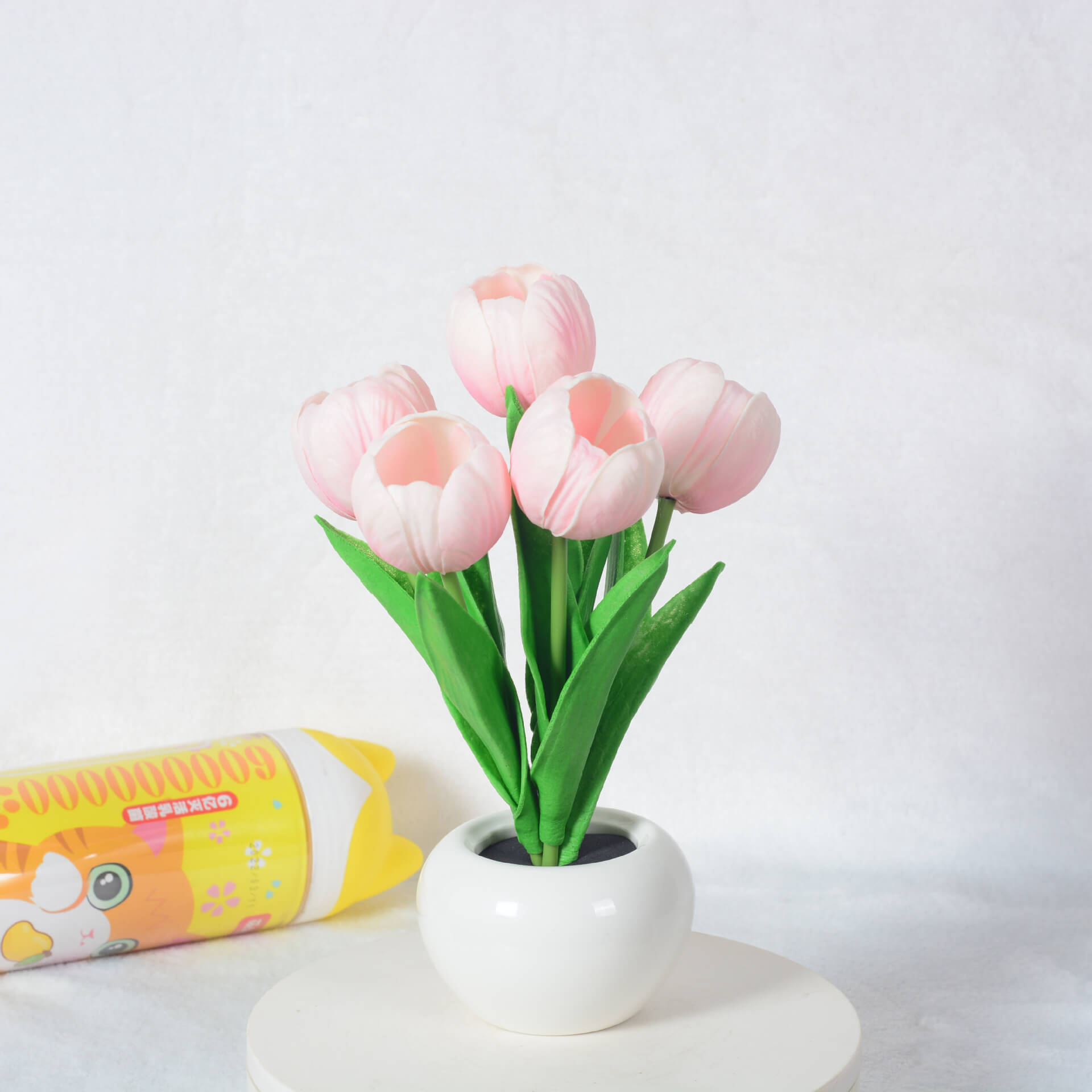 Moderne kreative Simulation Tulpe Pfingstrose LED Nachtlicht Tischlampe