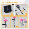 1+1 GRATIS | Glowingo™ Bunte Solarleuchte in Flamingoform