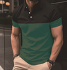 Ethan – trendiges farbblock-Kurzarmshirt mit streifenmuster