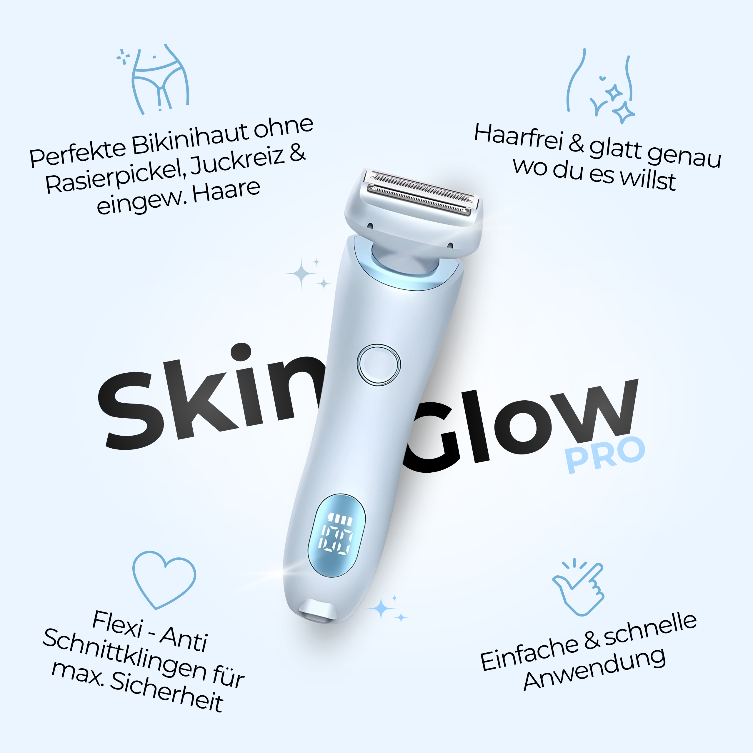 SkinGlow™ Nano-Rasierer für seidig glatte Haut in Sekunden