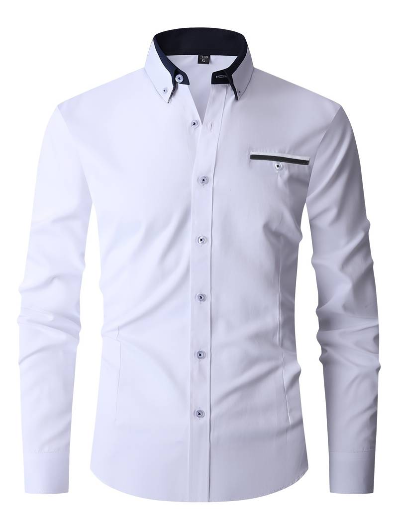 Kevin – klassisches button-up-hemd für herren