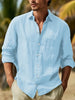Owen – lässiges langarmshirt in volltonfarbe