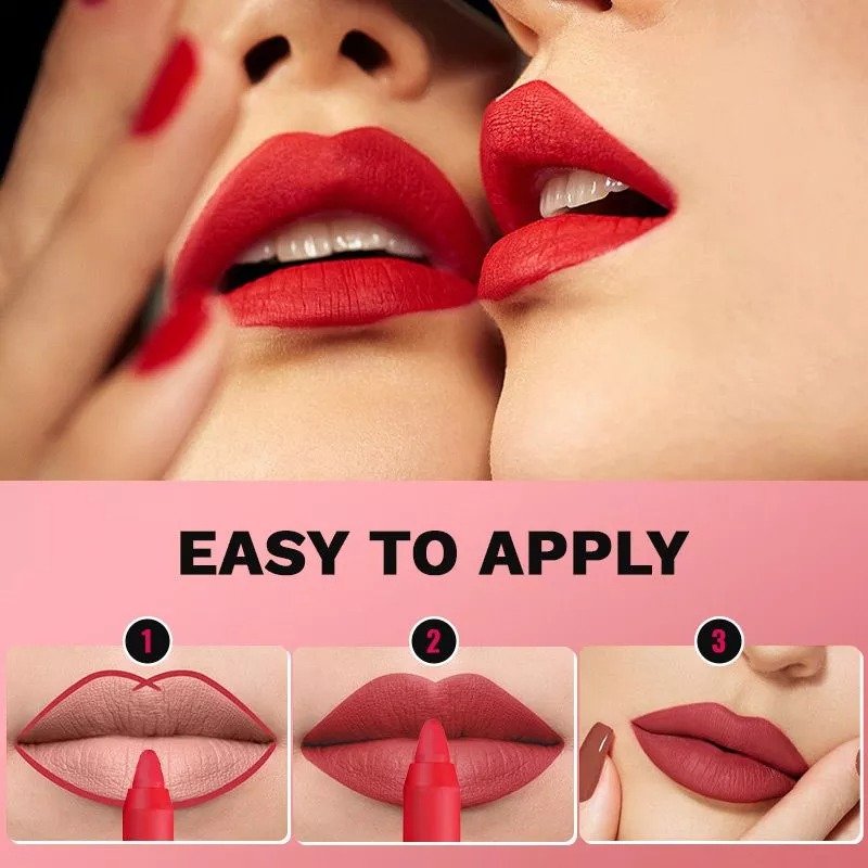 1+1 GRATIS | GlamPen™ Farbige, drehbare, anspitzbare, matte Lippenstiftstifte