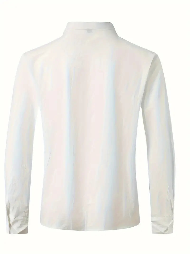 Owen – lässiges langarmshirt in volltonfarbe