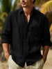 Owen – lässiges langarmshirt in volltonfarbe