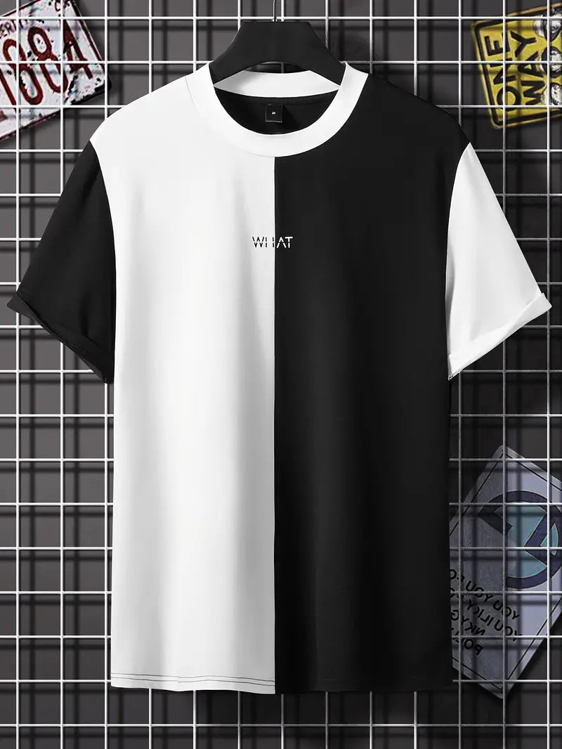 Robert - stylisches farbblock-t-shirt mit kurzen armeln und rundhalsausschnitt