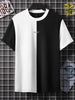 Robert - stylisches farbblock-t-shirt mit kurzen armeln und rundhalsausschnitt