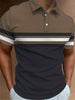Ethan – trendiges farbblock-Kurzarmshirt mit streifenmuster