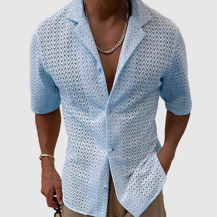 Elegantes Button-Down Herrenhemd für den Sommer - Valentinian