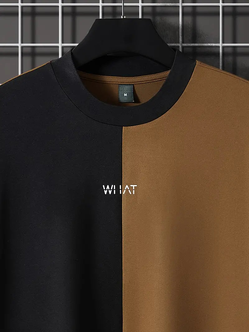 Robert - stylisches farbblock-t-shirt mit kurzen armeln und rundhalsausschnitt