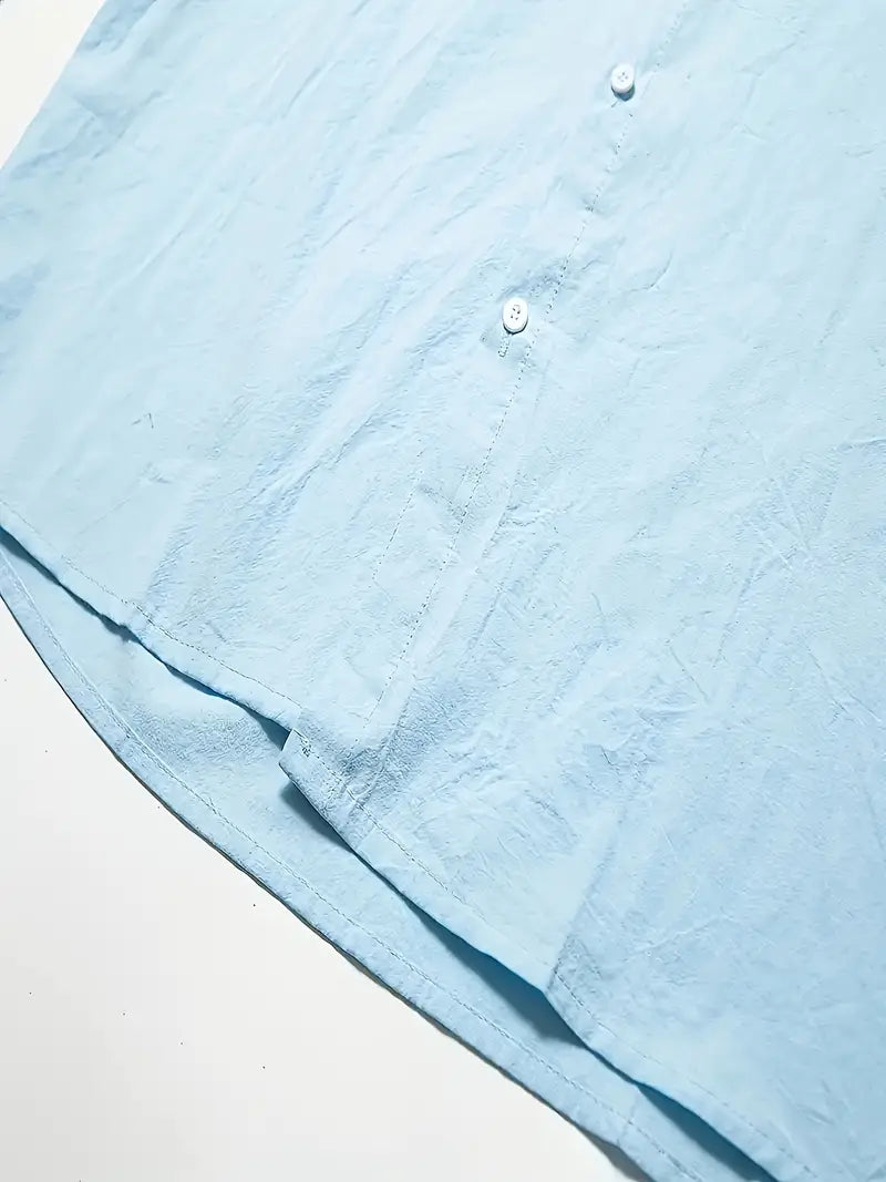 Owen – lässiges langarmshirt in volltonfarbe